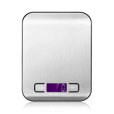 5/10KG LCD ekranas Skaitmeninės virtuvės elektroninės svarstyklės nerūdijančio plieno plokštės USB įkrovimas Tikslios mažos platformos svarstyklės, nešiojamos