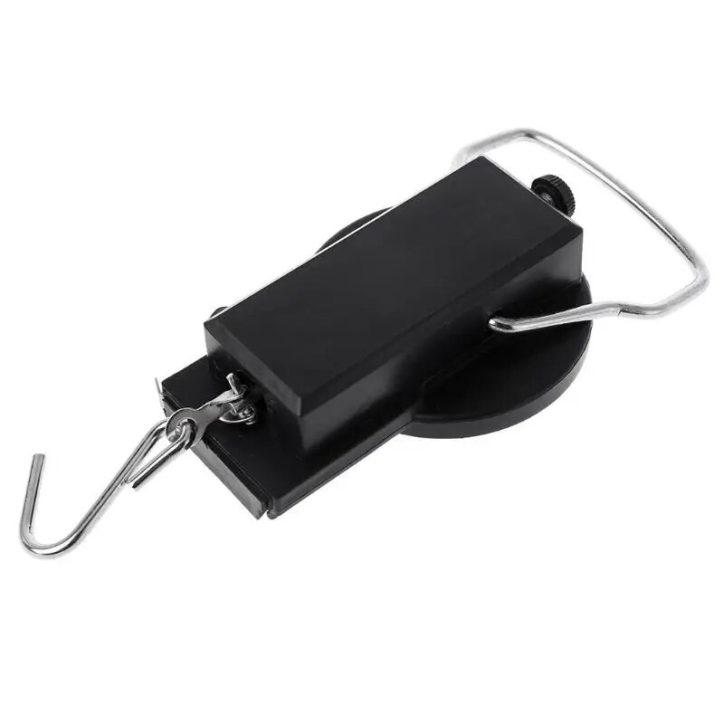 Prijenosna višenamjenska kuka za pecanje i vješanje prtljage s metarskom mjerom, maks. težina 50 lb/22 kg, koristi se za kućanstvo