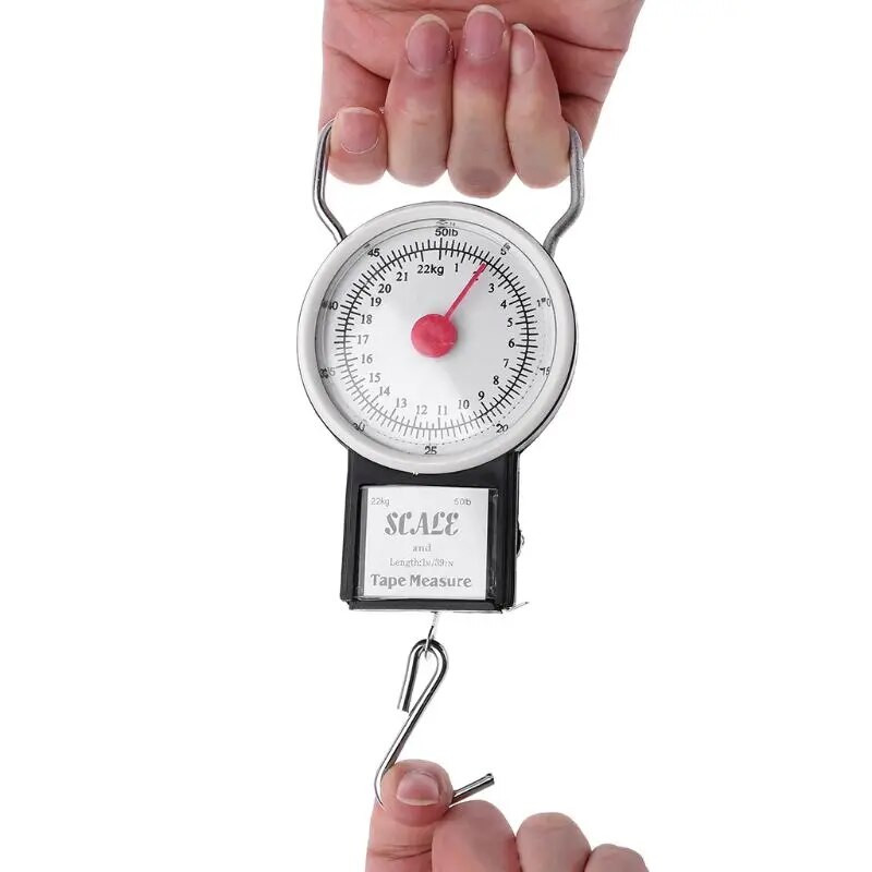 Prijenosna višenamjenska kuka za pecanje i vješanje prtljage s metarskom mjerom, maks. težina 50 lb/22 kg, koristi se za kućanstvo