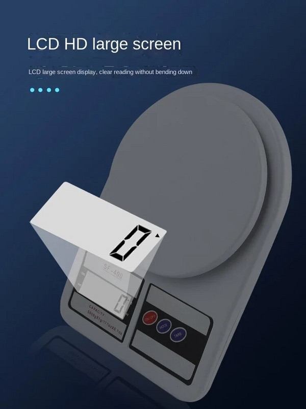 SF400 Virtuvės svarstyklės Skaitmeninės Balanca Food High Precision Electronic 10kg kepimo