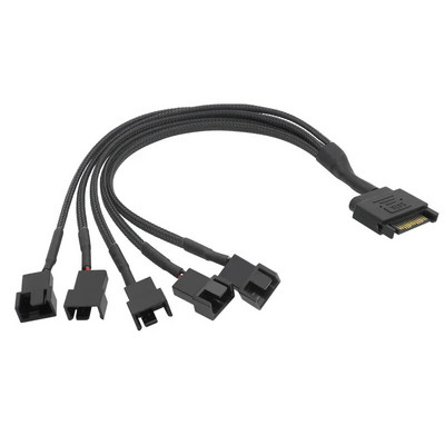 Ventiliatoriaus prailginimo maitinimo skirstytuvo kabelio jungtis PC 1–3 4 5 4 kontaktų aušinimo stebulės skirstytuvo kabelis 12V SATA maitinimo adapteris