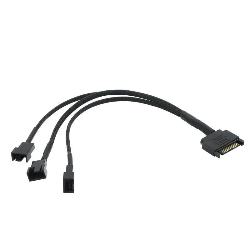 Ventiliatoriaus prailginimo maitinimo skirstytuvo kabelio jungtis PC 1–3 4 5 4 kontaktų aušinimo stebulės skirstytuvo kabelis 12V SATA maitinimo adapteris