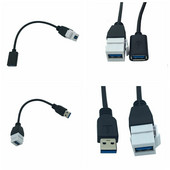 Keystone lizdo movos jungties kabelio adapteris USB 3.0 A vyriškas (moteris) į moterį prailginimo keitiklis 0,2 m
