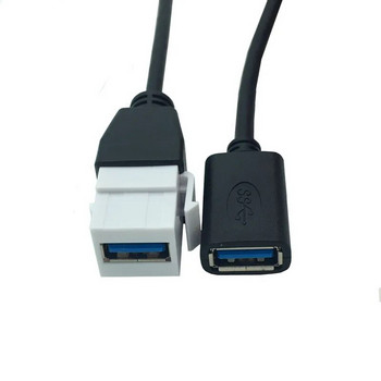 Keystone Jack Coupler Connector Cable Adapter USB 3.0 A Male(female) to A Female Extension Converter 0.2m