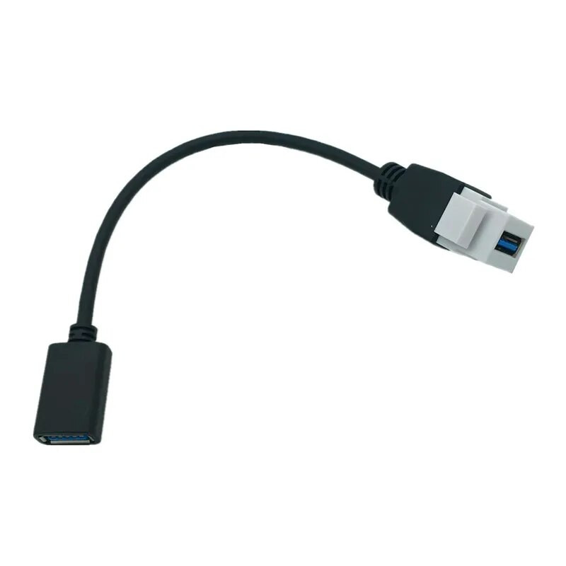 Keystone lizdo movos jungties kabelio adapteris USB 3.0 A vyriškas (moteris) į moterį prailginimo keitiklis 0,2 m