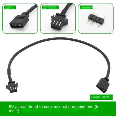 5V 3PIN 1 iki 1/2/3/4/5/6/8 Kompiuterio pagrindinės plokštės skirstytuvas Konvertavimo kabelis SM3P RGB ventiliatoriaus adapterio kištukinė/moteriška jungtis