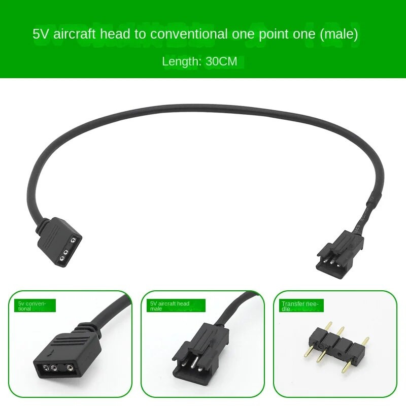 5V 3PIN 1 iki 1/2/3/4/5/6/8 Kompiuterio pagrindinės plokštės skirstytuvas Konvertavimo kabelis SM3P RGB ventiliatoriaus adapterio kištukinė/moteriška jungtis