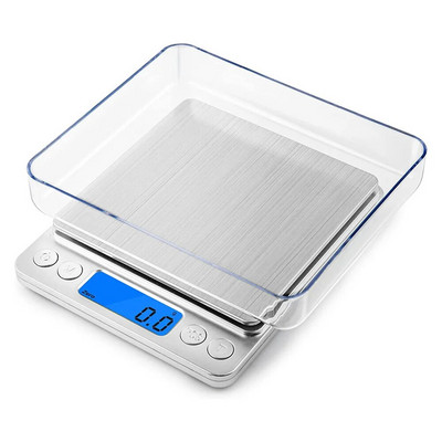 Skaitmeninės virtuvės svarstyklės 3000 g/ 0,1 g mažos papuošalų svarstyklės maisto svarstyklės Skaitmeninės gramų ir ozo skaitmeninės gramų svarstyklės su LCD / tara