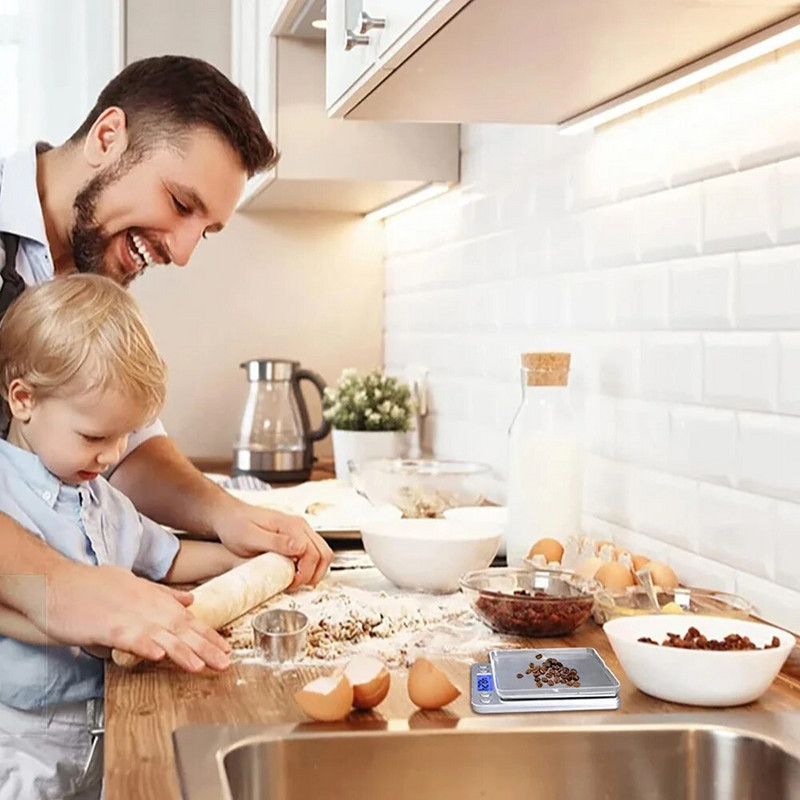 Skaitmeninės virtuvės svarstyklės 3000 g/ 0,1 g mažos papuošalų svarstyklės maisto svarstyklės Skaitmeninės gramų ir ozo skaitmeninės gramų svarstyklės su LCD / tara
