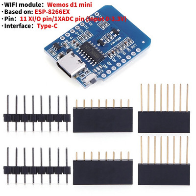 ESP32 WROOM-32/D1 Mini ESP8266 plėtros plokštė belaidis WiFi+Bluetooth modulis itin mažos energijos sąnaudos SPI Flash ESP32s