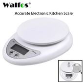 WALFOS 1vnt 5kg LED nešiojamos skaitmeninės svarstyklės Maisto balanso matavimo svoris Virtuvės elektroninės svarstyklės mažos kepimui