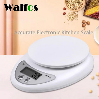 WALFOS 1 τμχ 5kg LED Φορητή Ψηφιακή Ζυγαριά Ζυγαριά Ζυγαριά Τροφίμων Μέτρηση Βάρου Κουζίνα Ηλεκτρονική Ζυγαριά Μικρή Ζυγαριά για Ψήσιμο