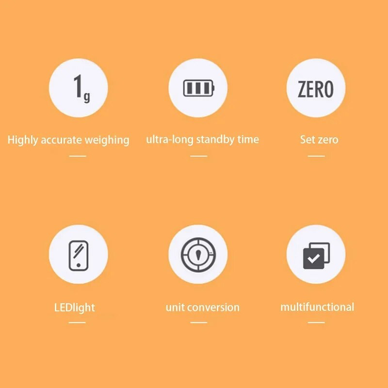 WALFOS 1vnt 5kg LED nešiojamos skaitmeninės svarstyklės Maisto balanso matavimo svoris Virtuvės elektroninės svarstyklės mažos kepimui