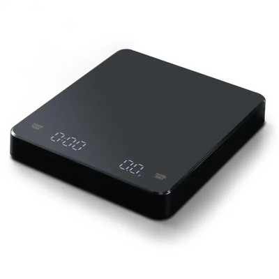 Virtuvės svarstyklės Tikslios elektroninės svarstyklės juodos maistinės kavos svarstyklės LED ekranas skaitmeninis svėrimo įrankis 3 kg / 0,1 g virtuvės priedai