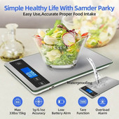 Virtuvės svarstyklės 15kg/1g įkraunamos maisto kavos balansas Išmaniosios elektroninės skaitmeninės svarstyklės nerūdijančio plieno dizainas gaminimui