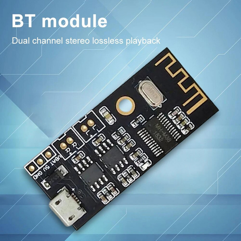 MH-M18/M28/M38 belaidis stereofoninis muzikos modulis su indikatoriaus lempute Bluetooth garso modulis HiFi DIY rinkinys MP3 dekoderio plokštė