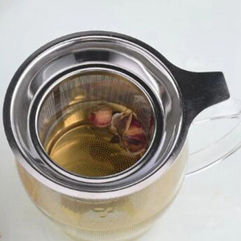 Мрежа от неръждаема стомана за многократна употреба Инфузер за чай Цедка за чай Чайник Чай Листа Филтър за подправки Съдове за напитки Кухненски аксесоари