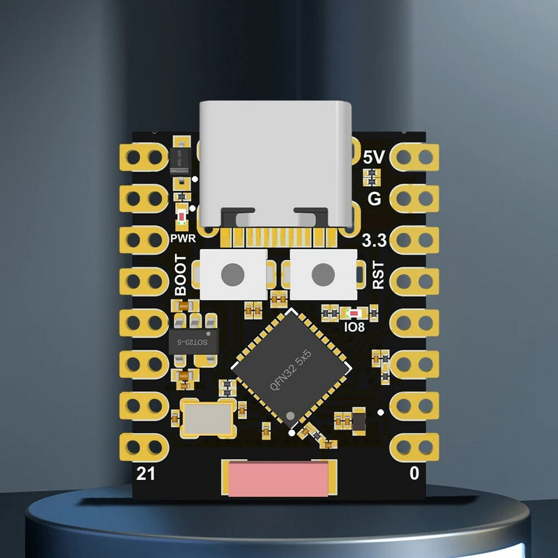 ESP32-C3 plėtros plokštė WiFi suderinama su „Bluetooth“ ESP32 SuperMini Dev Board 3,3–6 V maitinimo šaltinis, mažos galios