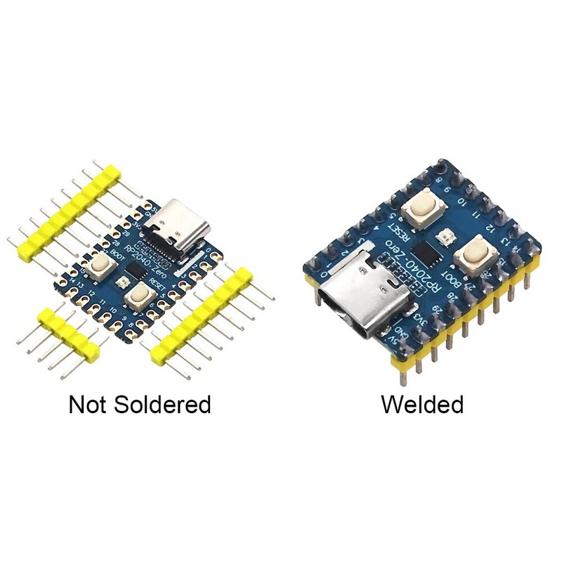 RP2040 Zero Dual Core plėtros plokštė, didelė saugykla, didelio našumo dviejų branduolių Cortex M0 + procesoriaus PICO plokštė, skirta Raspberry Pi
