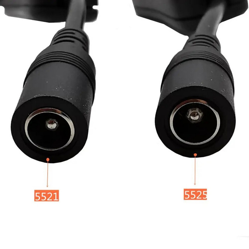 Nuolatinės srovės 5,5 mm X 2,1 mm 2,5 mm maitinimo laido ilgintuvo kabelis 3A kabelis su įjungimo / išjungimo jungikliu Maitinimo kabelis 20 cm