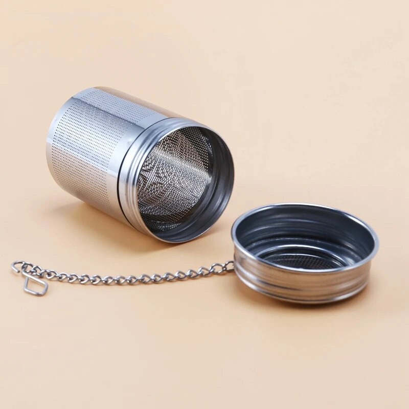 Arbatos kamuoliukų užpiltuvas – nerūdijančio plieno arbatos infuzijos biriai arbatai su kabliuku ir lėkšte – itin smulkaus tinklelio arbatos sietelis