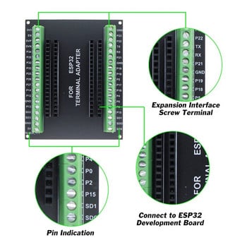 ESP32 разширителна платка MICRO USB интерфейс NodeMCU-32S Lua 38Pin ниска консумация на енергия GPIO разширителна платка Bluetooth-съвместим