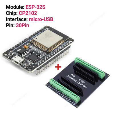 Πλακέτα επέκτασης ESP32 Διεπαφή MICRO USB NodeMCU-32S Lua 38Pin Χαμηλή κατανάλωση ενέργειας GPIO Επέκταση πλακέτα συμβατή με Bluetooth