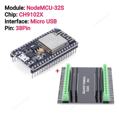 Πλακέτα επέκτασης ESP32 Διεπαφή MICRO USB NodeMCU-32S Lua 38Pin Χαμηλή κατανάλωση ενέργειας GPIO Επέκταση πλακέτα συμβατή με Bluetooth