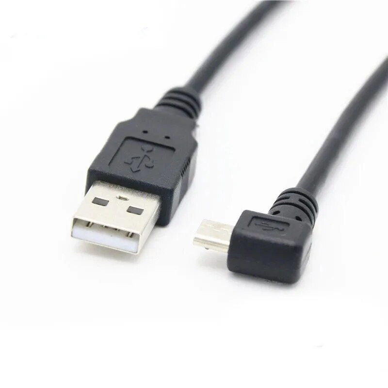 30 cm USB 2.0 A vyriškas į kairę 90 laipsnių kampu Mikro USB kabelis Laidas USB duomenų kabelio adapterio jungtis aukštyn/žemyn/kairėn/dešinėn