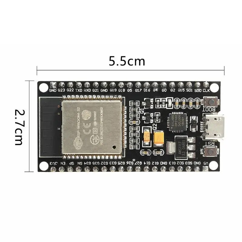 ESP-32 ESP-WROOM-32 ESP32 WIFI dviejų branduolių procesoriaus kūrimo plokštė 802.11b/g Wi-Fi BT modulis, ypač mažas energijos suvartojimas