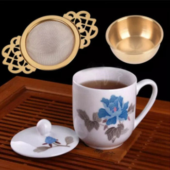 Цедка за чай от неръждаема стомана с купа за капене Традиционен висящ филтър за запарка Метална запарка за чай Цедка за чай