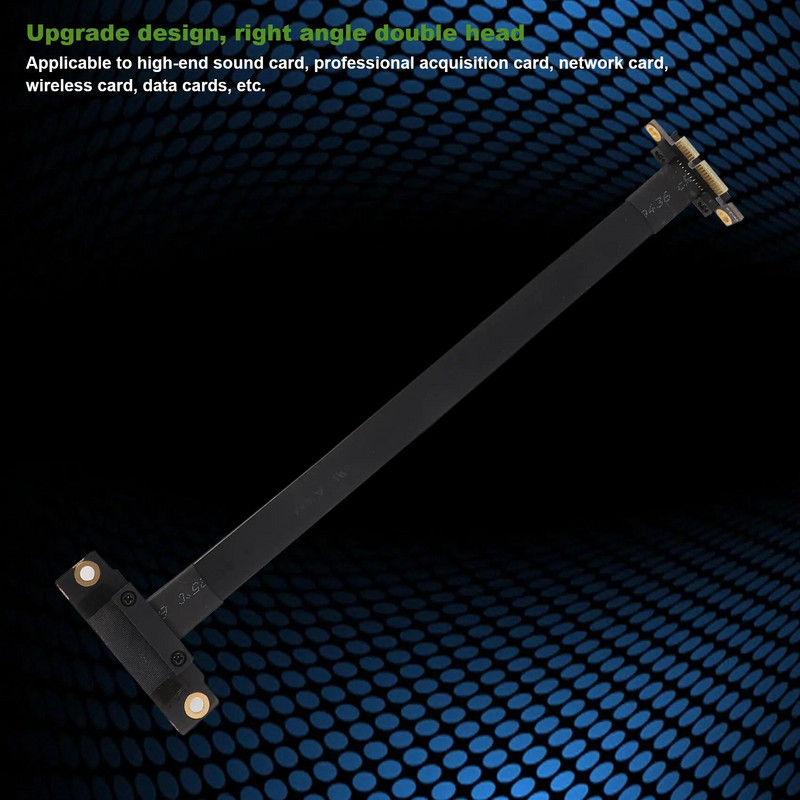 PCIE X1 tõusukaabel topelt 90-kraadise täisnurgaga PCIe 3.0 X1 kuni X1 pikenduskaabel 8Gbps PCI Express 1X tõusukaart