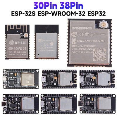 Платка за разработка ESP32 WiFi+Bluetooth ултра-ниска консумация на енергия двуядрен модул ESP-WROOM-32 ESP32/ESP32S/ESP32U 150 Mbps