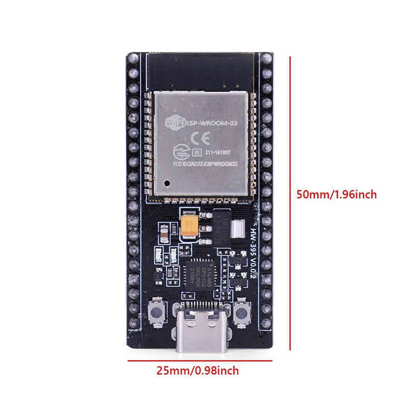 ESP32-WROOM-32 ESP32 ESP-32 plėtros plokštė CP2102 38Pin Type-C 802.11 b/g/n Wi-Fi+BT+BLE MCU belaidžio modulio plokštė