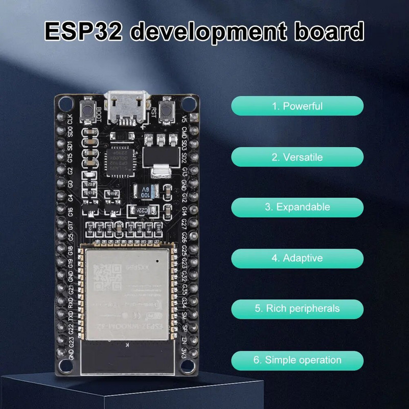 ESP32-DevKitC Core Board Razvojna ploča MICRO USB ESP32 ploča za proširenje Dual-Core CPU Wi-Fi+Bluetooth-kompatibilan za Arduino