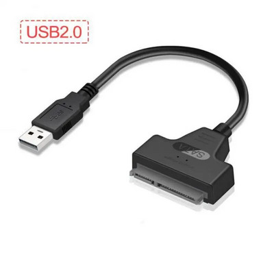 SATA prie USB 3.0 / 2.0 laidas iki 6 Gbps 2,5 colio išoriniam HDD SSD kietajam diskui SATA 3 22 kontaktų adapteris USB 3.0 į Sata III laidą