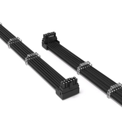 Kampas 600 W 12VHPWR kištukinis ilgintuvas 35 cm 90 laipsnių RTX4080 4090Ti 5.0 12+4Pin/16Pin PCIE 5.0 adapterio kabelis