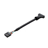 Pagrindinės plokštės antraštės adapterio laidas, 20 kontaktų USB3.0 lizdas/vyras iki 9 kontaktų USB2.0 kištukas/moteris keitiklio adapteris USB3.0 į 2.0