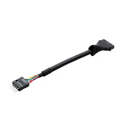 Pagrindinės plokštės antraštės adapterio laidas, 20 kontaktų USB3.0 lizdas/vyras iki 9 kontaktų USB2.0 kištukas/moteris keitiklio adapteris USB3.0 į 2.0