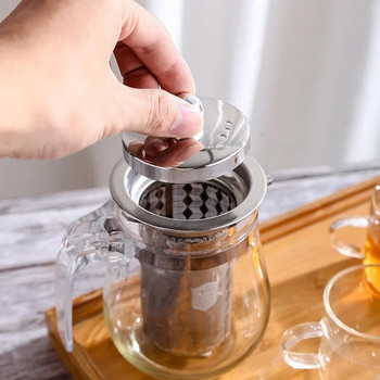 Νέο επαναχρησιμοποιήσιμο φίλτρο τσαγιού από ανοξείδωτο χάλυβα Διχτυωτό καλάθι έγχυσης Loose Tea Infusers Infusers Herb for Mug Teapot Teaware S/M/L
