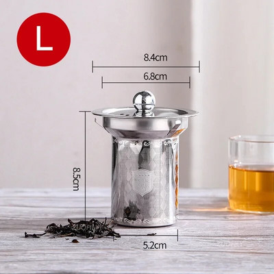Naujas daugkartinio naudojimo nerūdijančio plieno arbatos sietelis tinklinio infuzinio maišelio krepšelis birių arbatos lapų infuzinės žolelių filtras puodeliui arbatinuko arbatos indai S/M/L