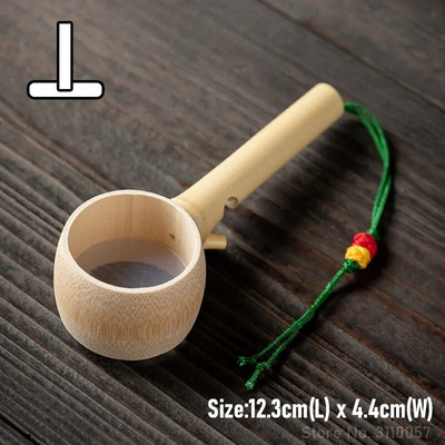 Infuzoare de ceai din bambus din ratan Ustensile pentru ceremonie a ceaiului Strectoare pentru ceai cu mâner lung Accesorii pentru pâlnie Decor pentru masă Veselă de ceai Instrument de bucătărie