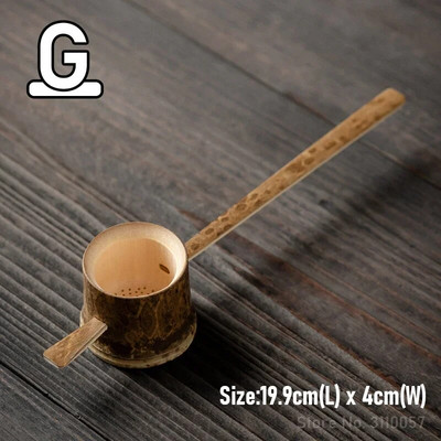 Infuzoare de ceai din bambus din ratan Ustensile pentru ceremonie a ceaiului Strectoare pentru ceai cu mâner lung Accesorii pentru pâlnie Decor pentru masă Veselă de ceai Instrument de bucătărie