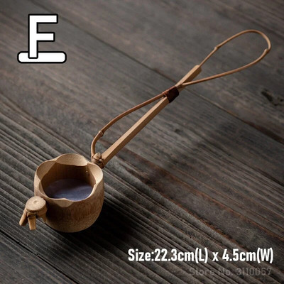 Infuzoare de ceai din bambus din ratan Ustensile pentru ceremonie a ceaiului Strectoare pentru ceai cu mâner lung Accesorii pentru pâlnie Decor pentru masă Veselă de ceai Instrument de bucătărie