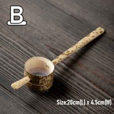 Infuzoare de ceai din bambus din ratan Ustensile pentru ceremonie a ceaiului Strectoare pentru ceai cu mâner lung Accesorii pentru pâlnie Decor pentru masă Veselă de ceai Instrument de bucătărie