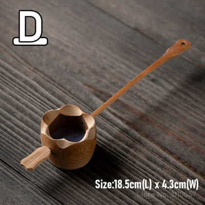 Infuzoare de ceai din bambus din ratan Ustensile pentru ceremonie a ceaiului Strectoare pentru ceai cu mâner lung Accesorii pentru pâlnie Decor pentru masă Veselă de ceai Instrument de bucătărie