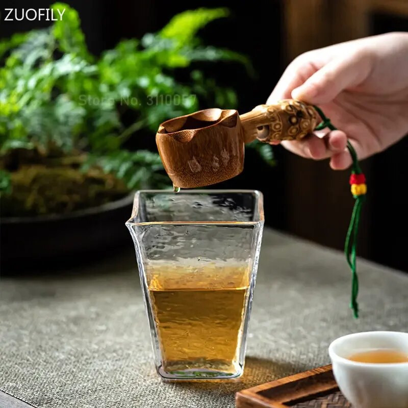 Infuzoare de ceai din bambus din ratan Ustensile pentru ceremonie a ceaiului Strectoare pentru ceai cu mâner lung Accesorii pentru pâlnie Decor pentru masă Veselă de ceai Instrument de bucătărie