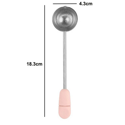 Sukamasis nerūdijančio plieno arbatos infuzinis arbatos puodelis Prieskonių arbatos sietelis, skirtas biriai arbatai, Fine Mesh daugkartinio naudojimo arbatos filtras Arbatos indų priedai