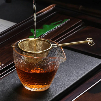 Японски 304 неръждаема стомана Infuser за чай Fine Mesh Kung Fu Цедка за чай Чайник Филтър за листа Сито Аксесоари за кухненски прибори за чай