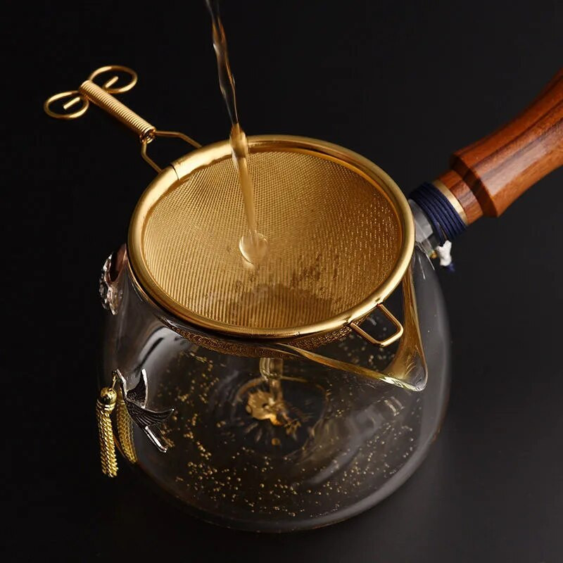 Japoniškas 304 nerūdijančio plieno arbatos infuzinis smulkaus tinklelio Kung Fu arbatos sietelis Arbatinuko lapų filtro sietelis Virtuvės arbatos reikmenys